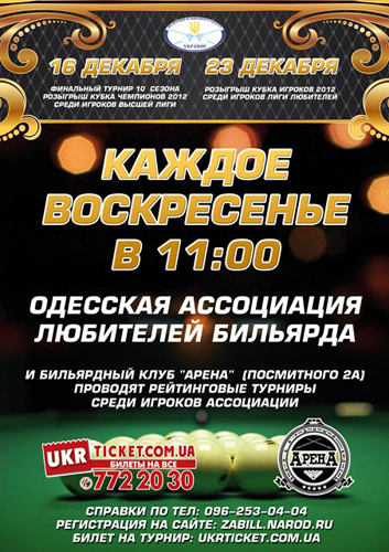 анонс Розыгрышей Кубков ассоциации по итогам 2012 года