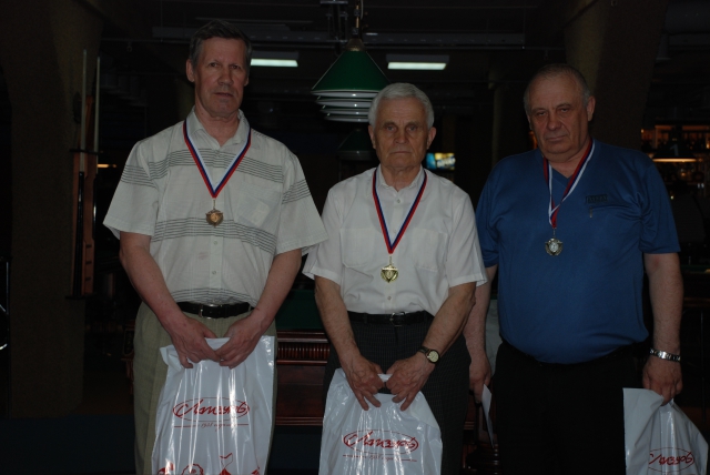 победители турнира ветеранов бильярдного спорта Мордовии